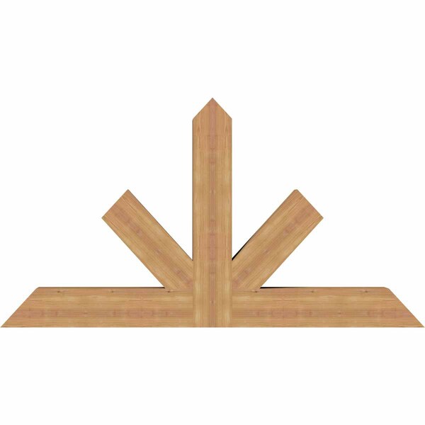 Ekena Millwork Saratoga Timber Gable Bracket, Western Red Cedar, 60"W x 32"H x 5 1/2"D x 5 1/2"F, 13/12 Pitch GBW060X32X0606SAR00SWR - main
